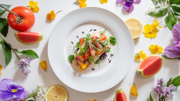 Taliz z domowym daniem